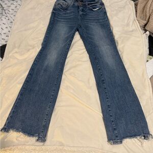 Judy Blue Distressed Flare Jeans in Blue